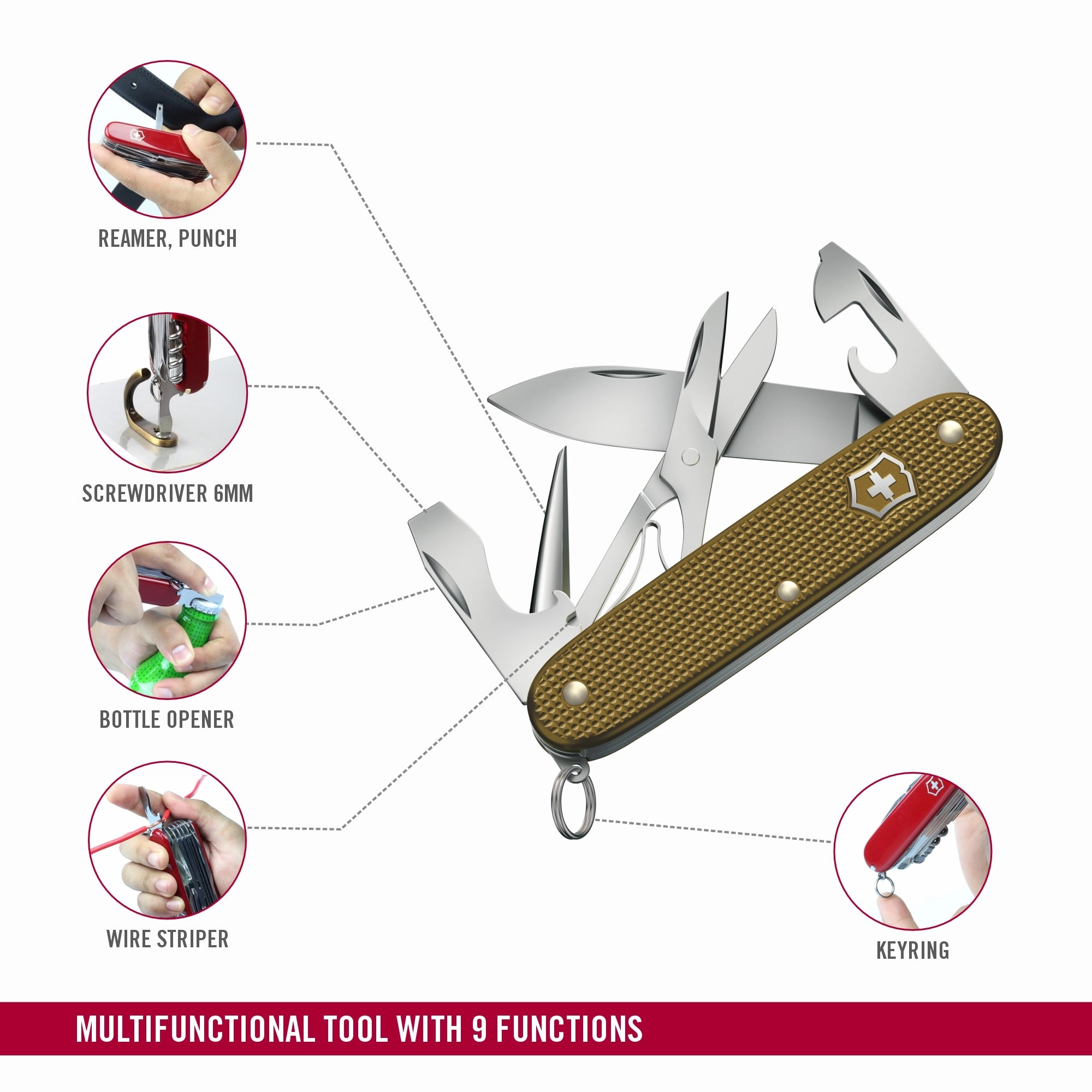  Victorinox Swiss Army Knife Pioneer X, 93 Mm, Alox Limited Edition 2024, Terra Brown