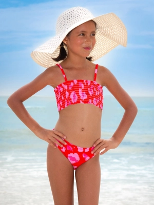 Alora Smocked Tankini Two Piece Swimsuit