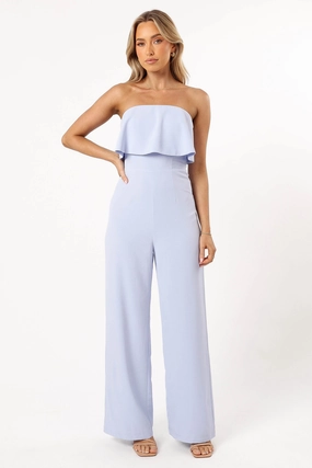 Annabella Strapless Jumpsuit - Blue