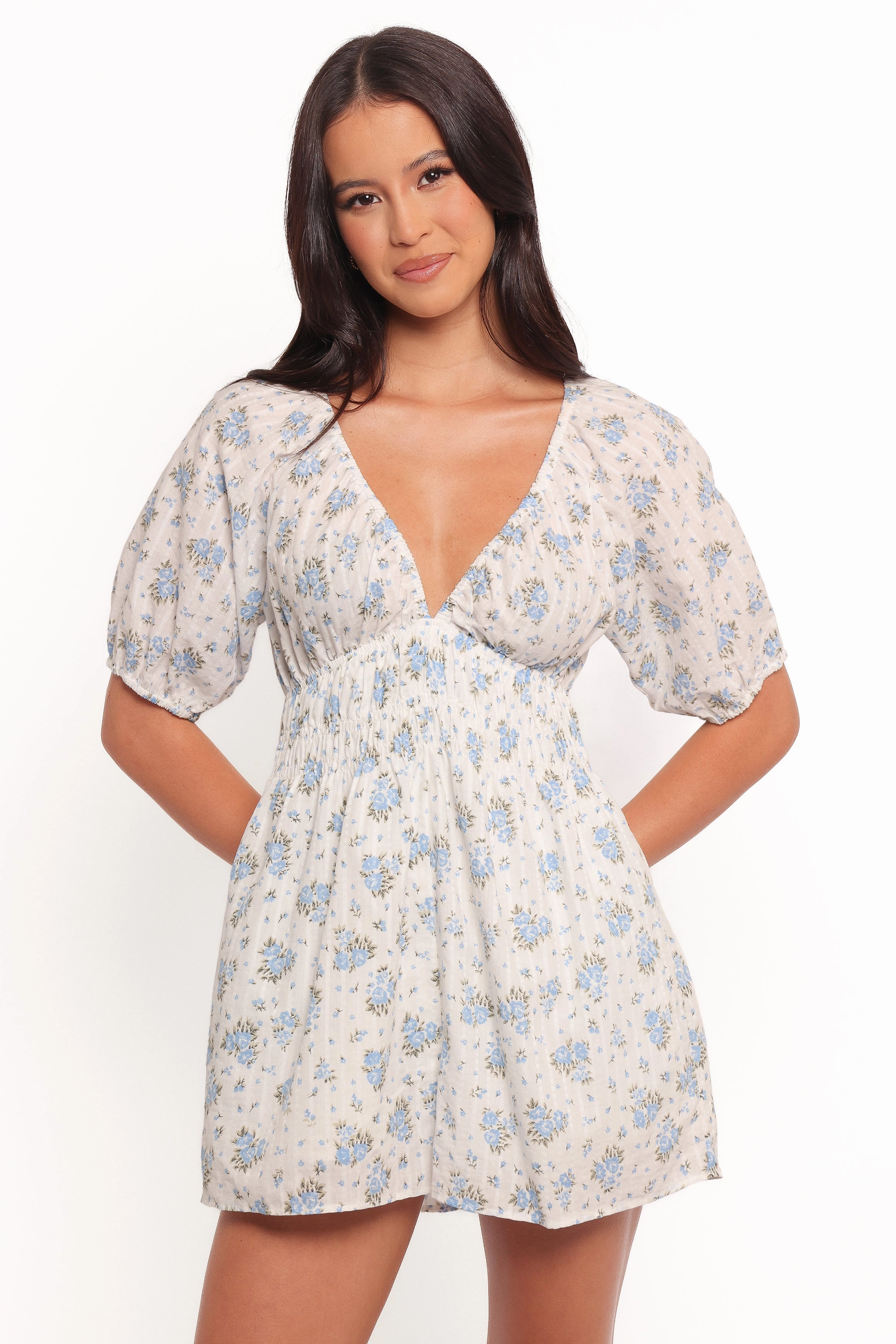 Ashio Playsuit - Blue Floral
