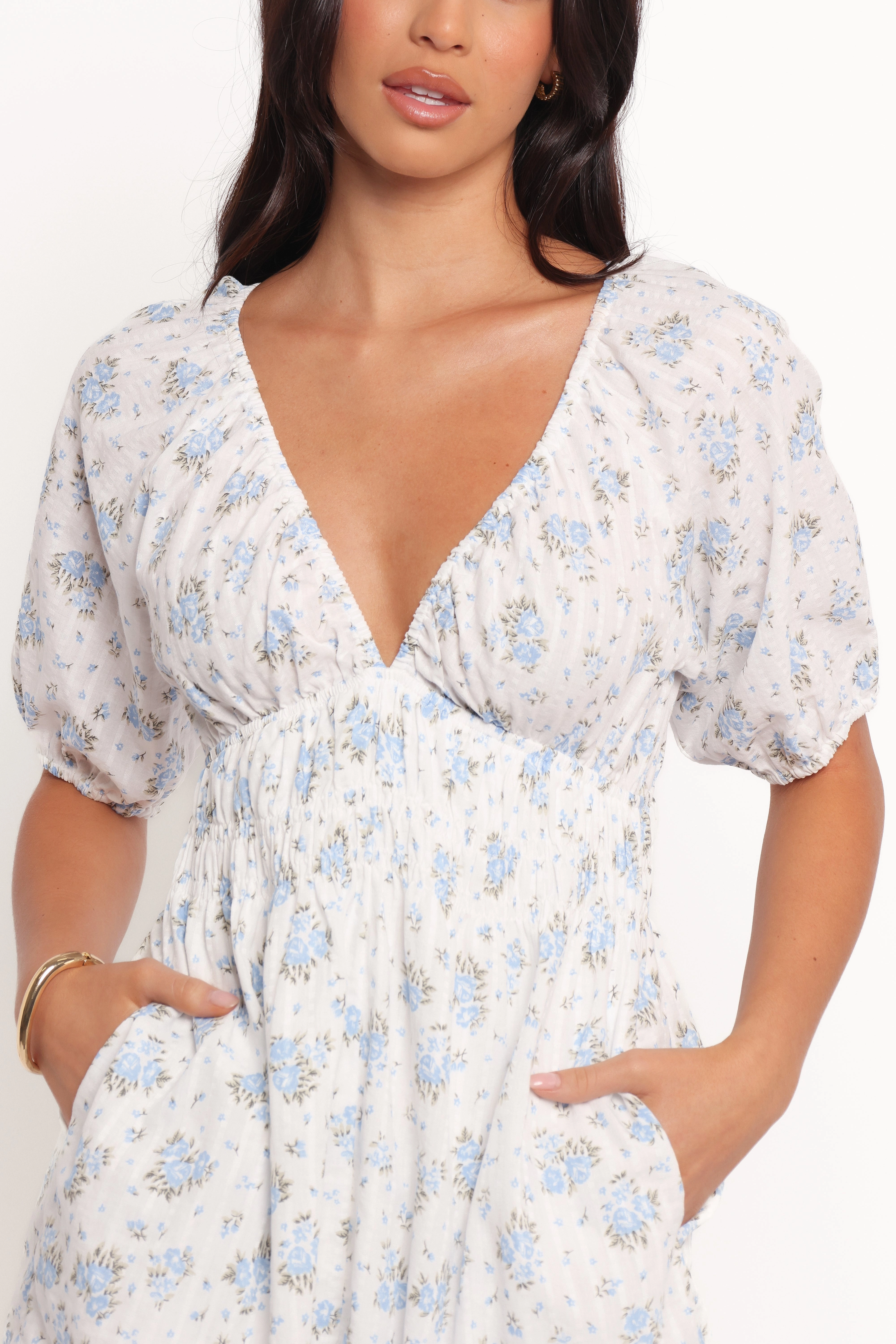 Ashio Playsuit - Blue Floral