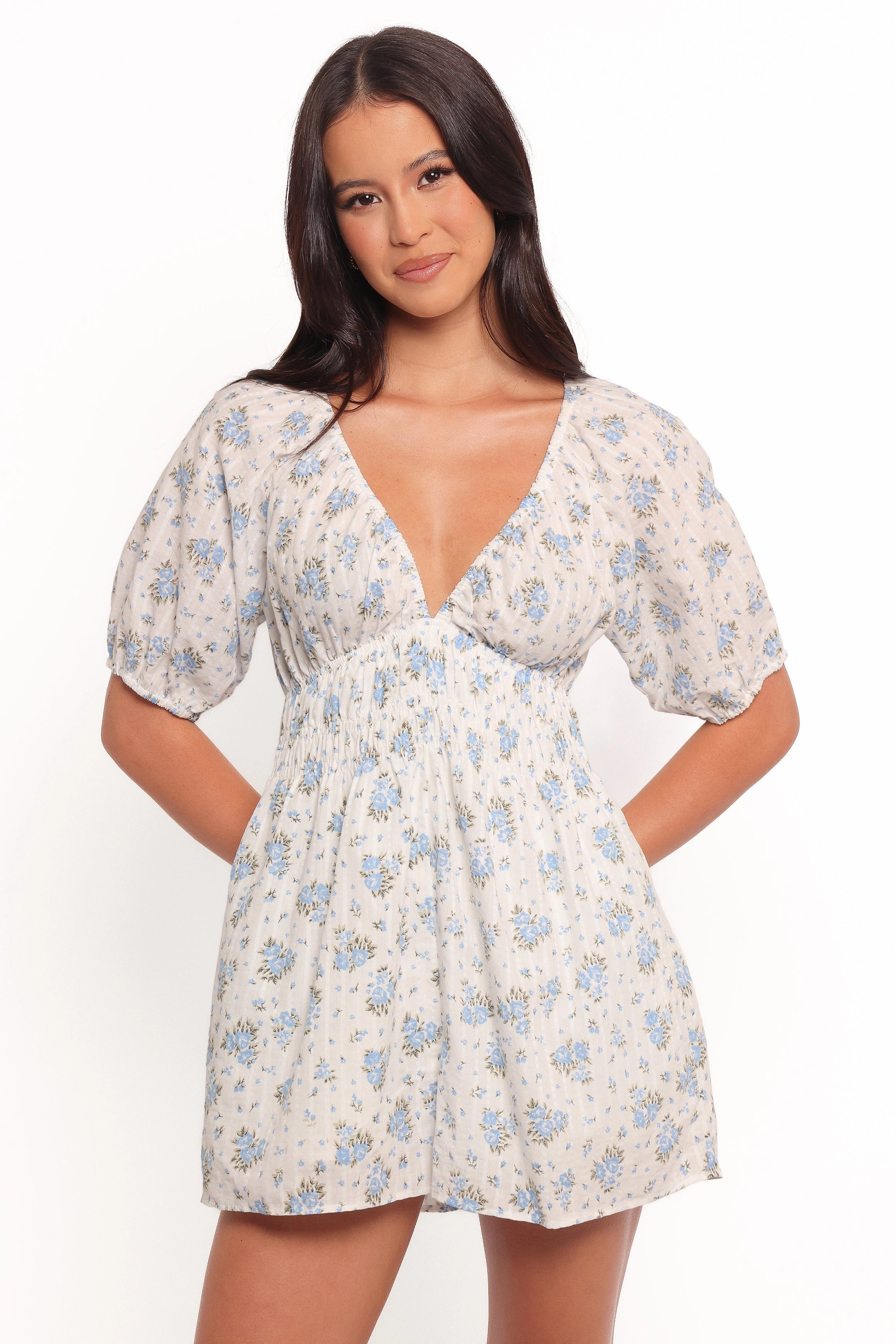Ashio Playsuit - Blue Floral
