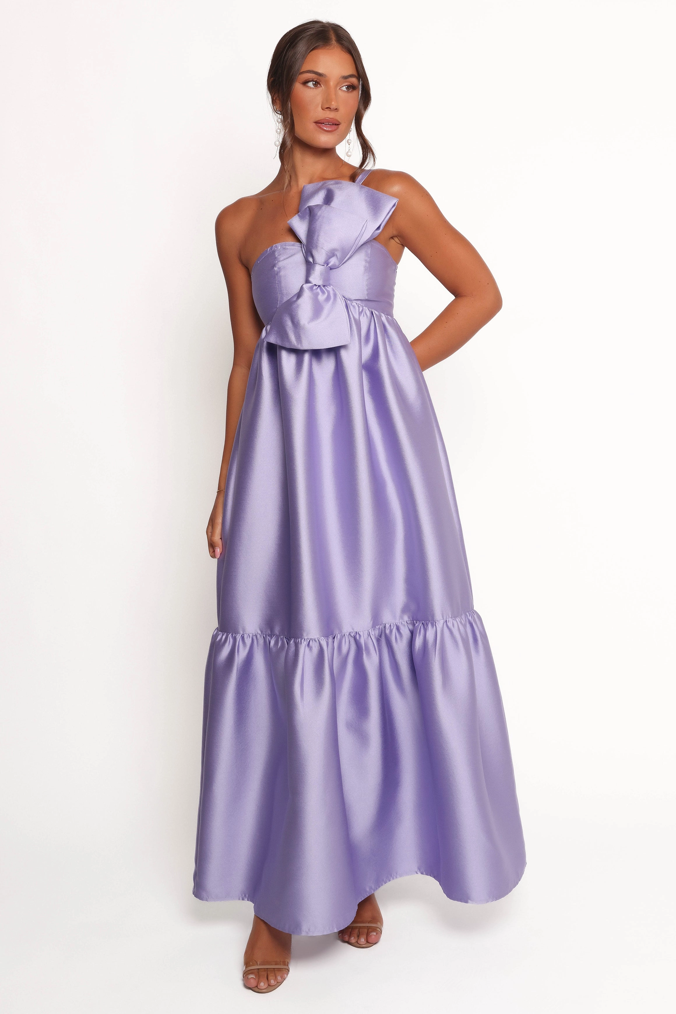 Betina Bow Front Maxi Dress - Lilac