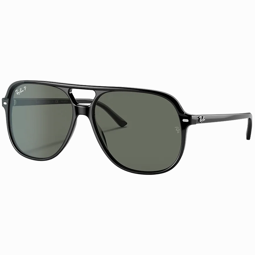 Bill - Low Bridge Black/Green Polarized