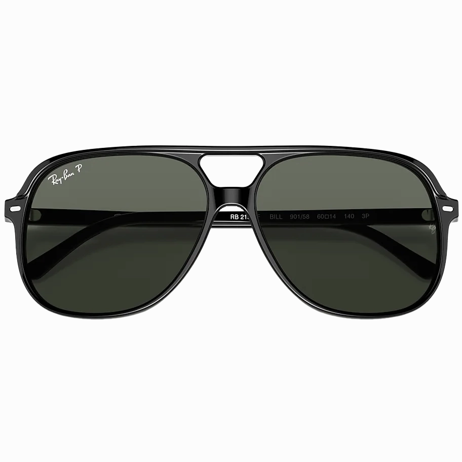 Bill - Low Bridge Black/Green Polarized