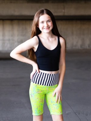 Carole - Printed Activewear Bike Shorts