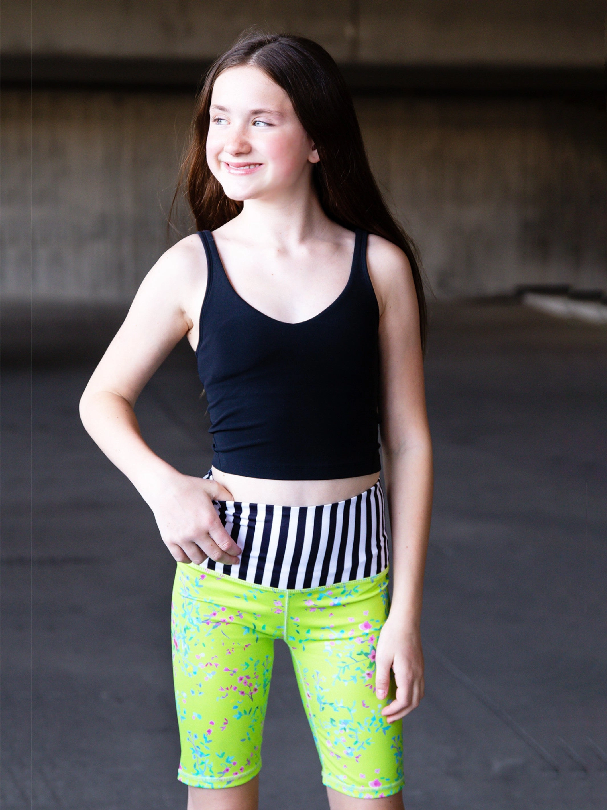 Carole - Printed Activewear Bike Shorts