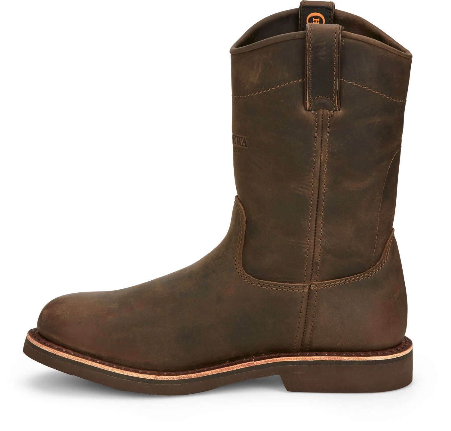 Chippewa Mens Classic 2.0 10in Pull On Chocolate Apache Leather Work Boots