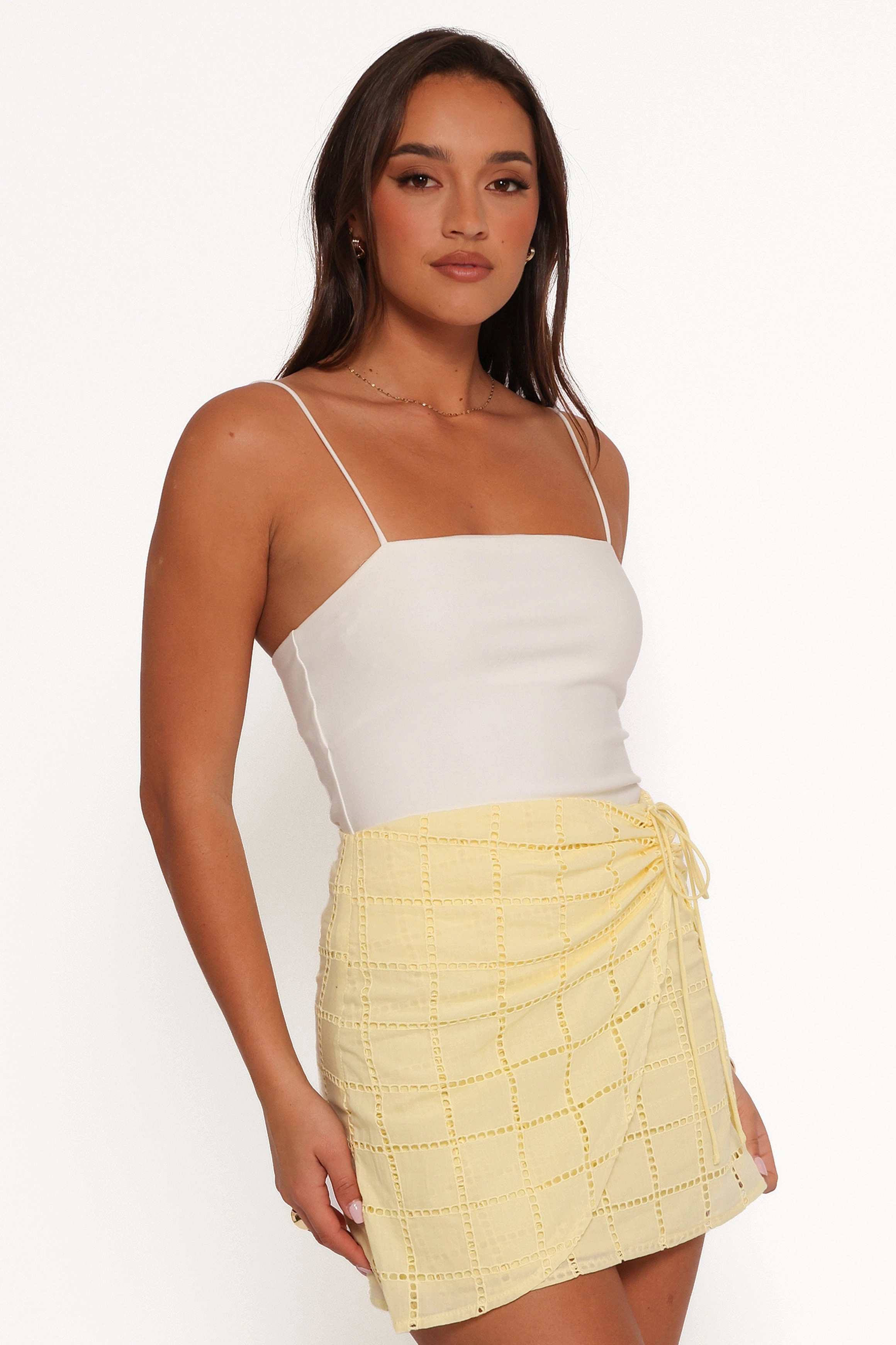 Clare Mini Skirt - Butter Yellow