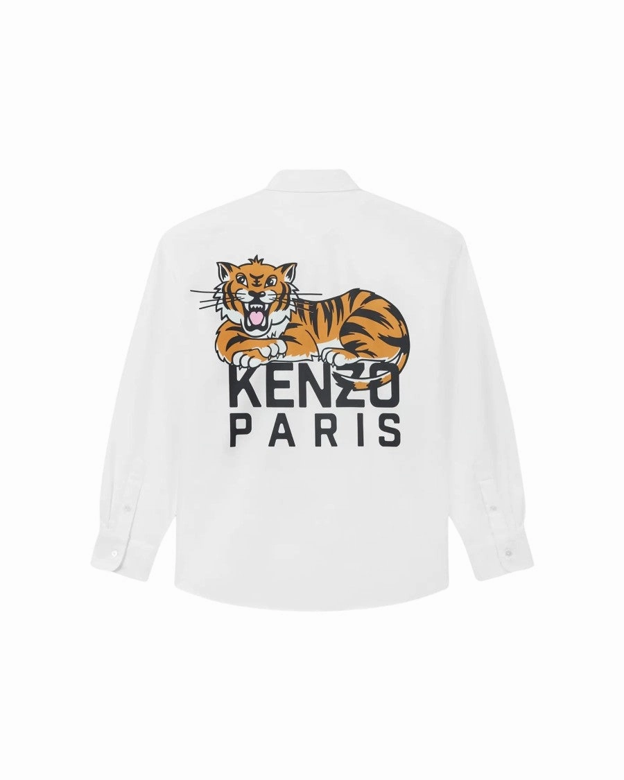 Cotton Shirt With Signature Tiger Graphics