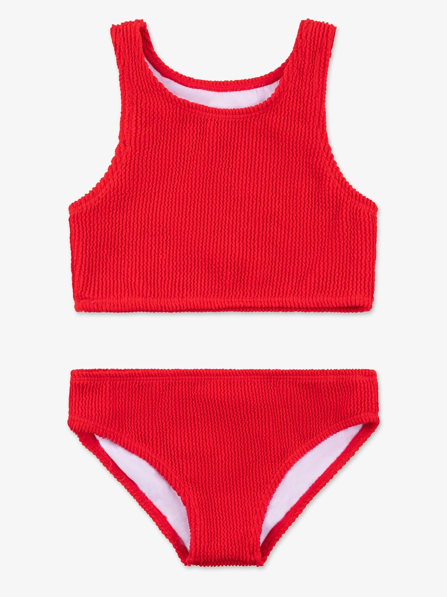 Crinkle Two Piece Tankini Swimsuit