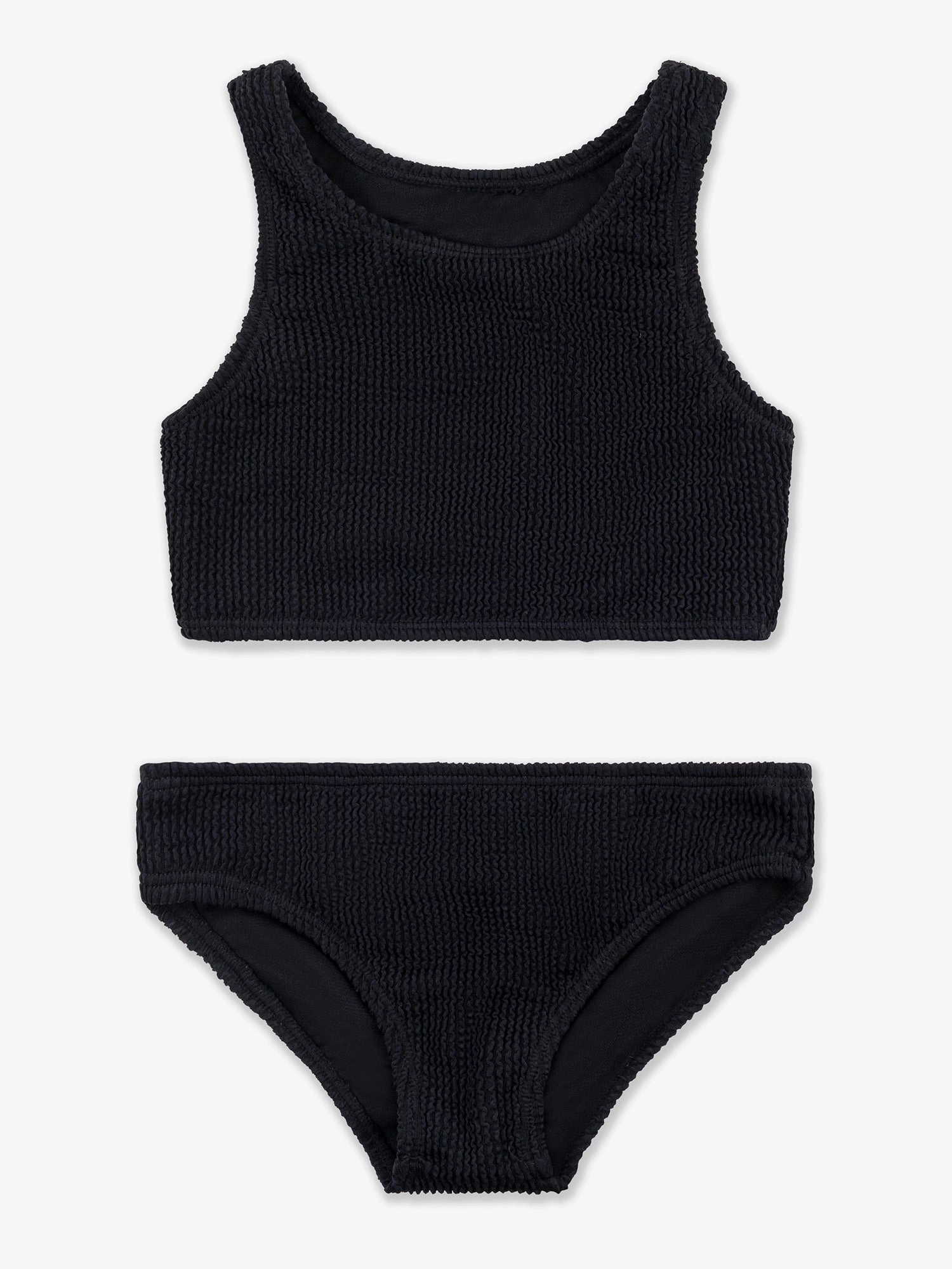 Crinkle Two Piece Tankini Swimsuit