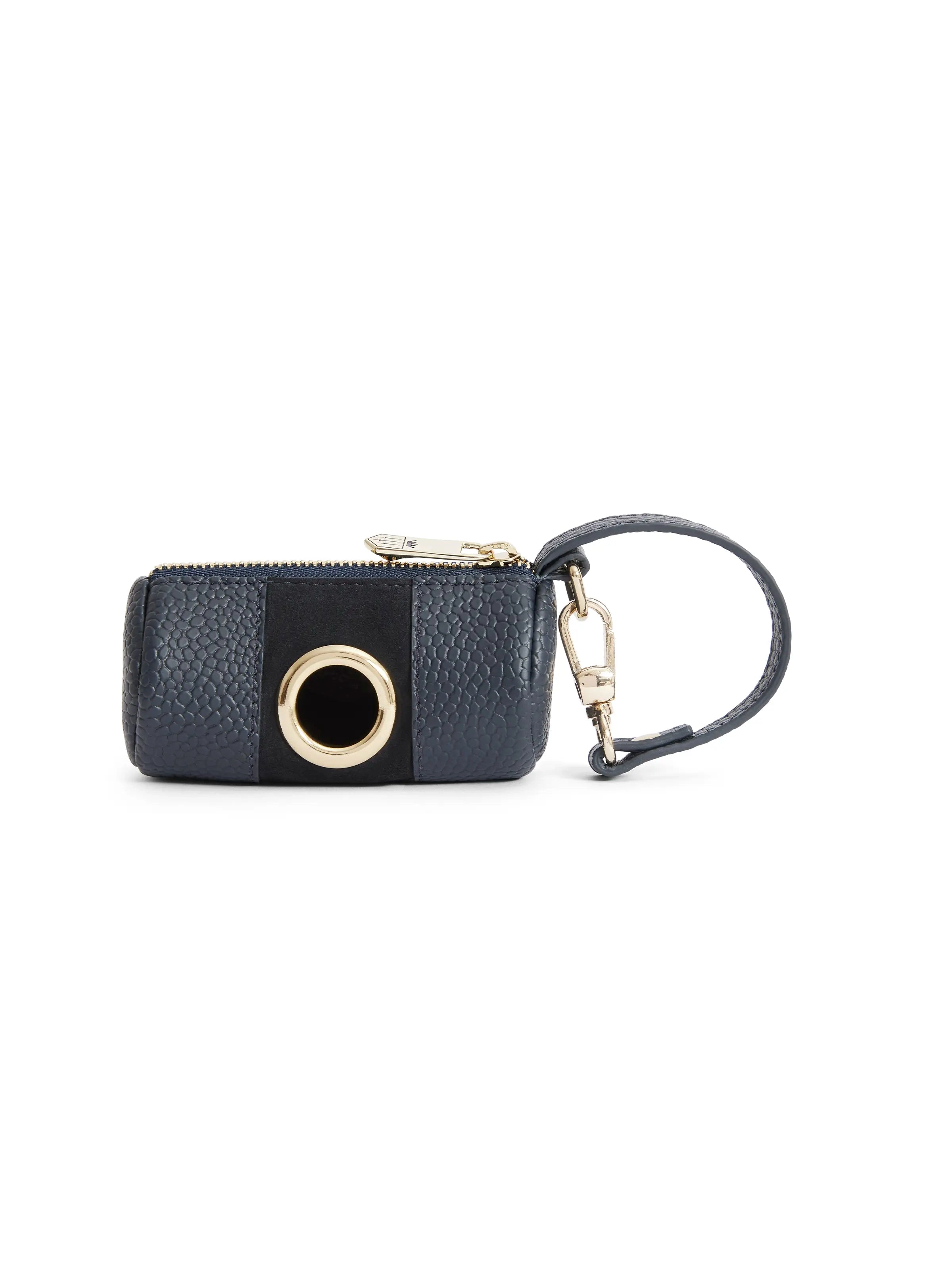 Dog Bag Holder - Navy Scotchgrain