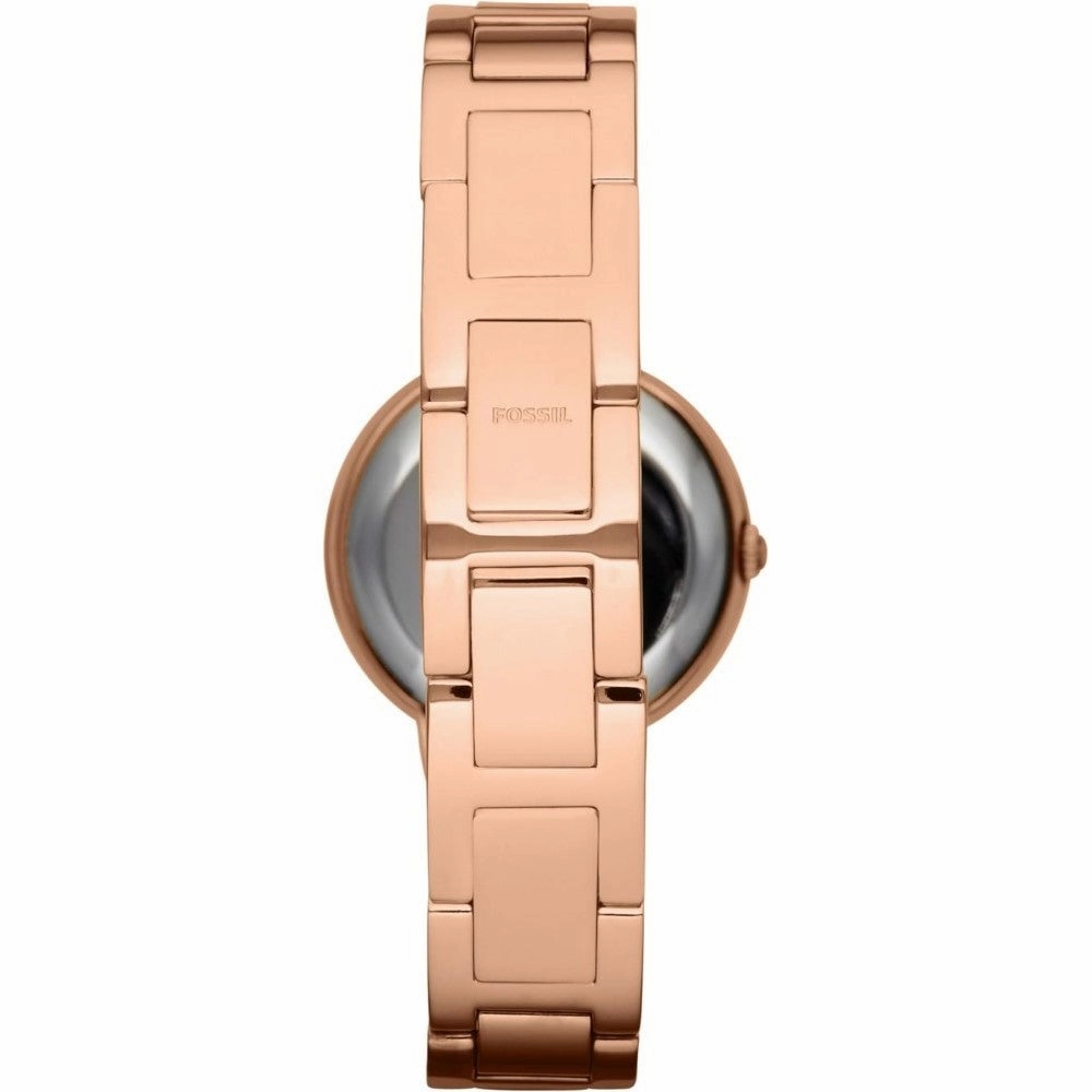 Fossil ES3284 Virginia Women's Watch with Crystal Accents and Self Adjustable Stainless Steel Bracelet Band