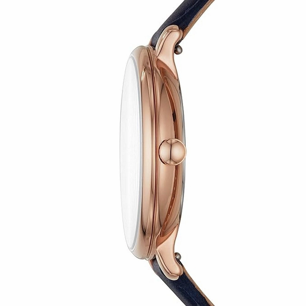 Fossil ES4673 Jacqueline Three-Hand Navy Leather Women's Watch