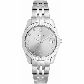 Fossil ES4897  Women's Scarlette Mini Quartz Stainless Steel Three-Hand Watch. Color: Silver (Model: ES4897)