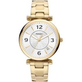 Fossil  ES5159 Carlie Women's Watch with Stainless Steel Bracelet or Genuine Leather Band
