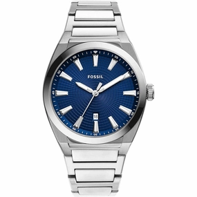 Fossil FS5822 Everett Men's Watch with Stainless Steel or Leather Band