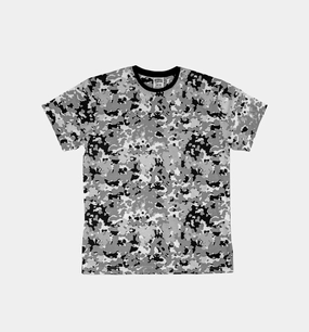 Gray Spatter Tee Mens T-Shirt - Gray