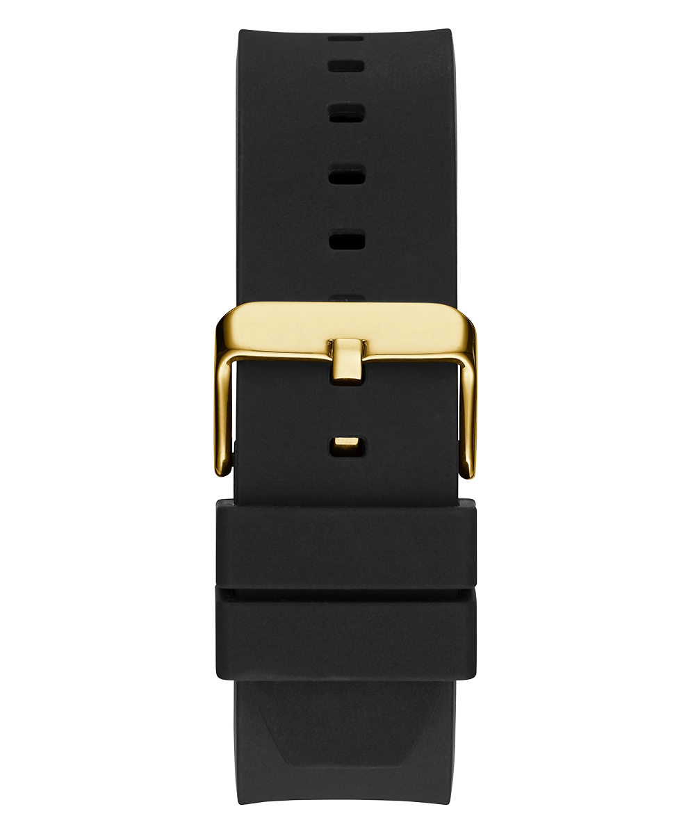 GUESS Mens Black Gold Tone Analog Watch