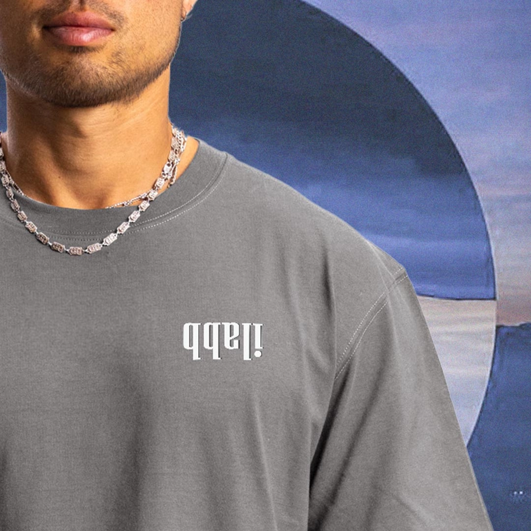 Heritage Block Tee Unisex Faded Grey