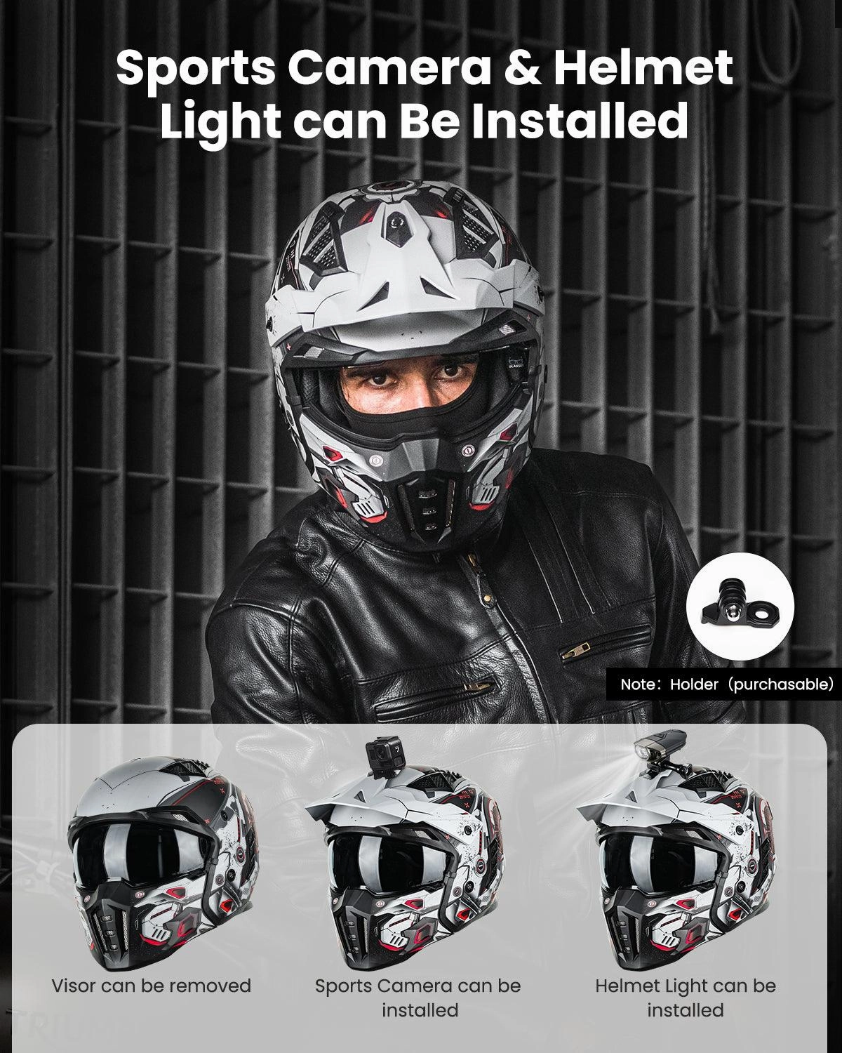 ILM Open Face Motorcycle 3/4 Half Helmet Model Z302