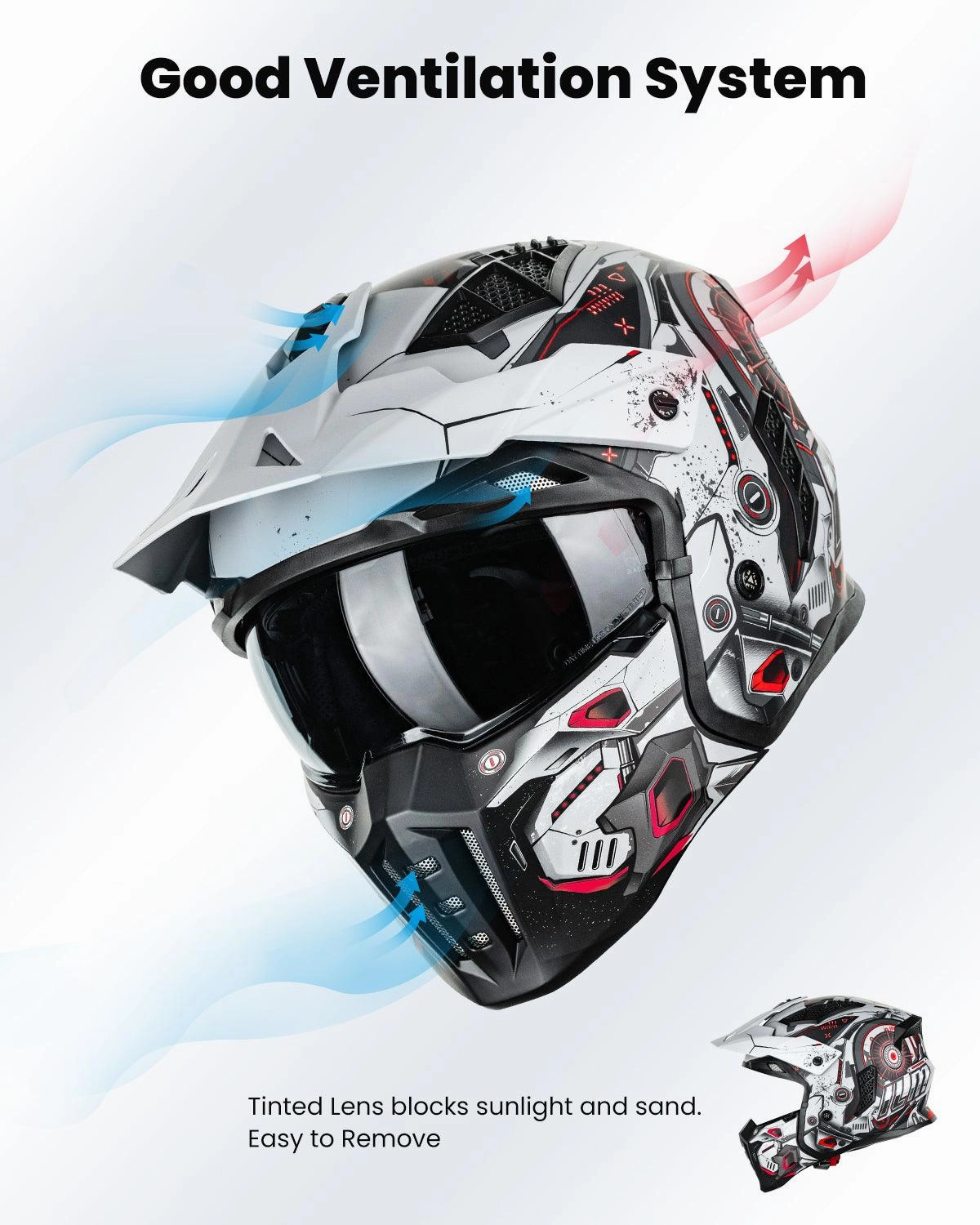 ILM Open Face Motorcycle 3/4 Half Helmet Model Z302