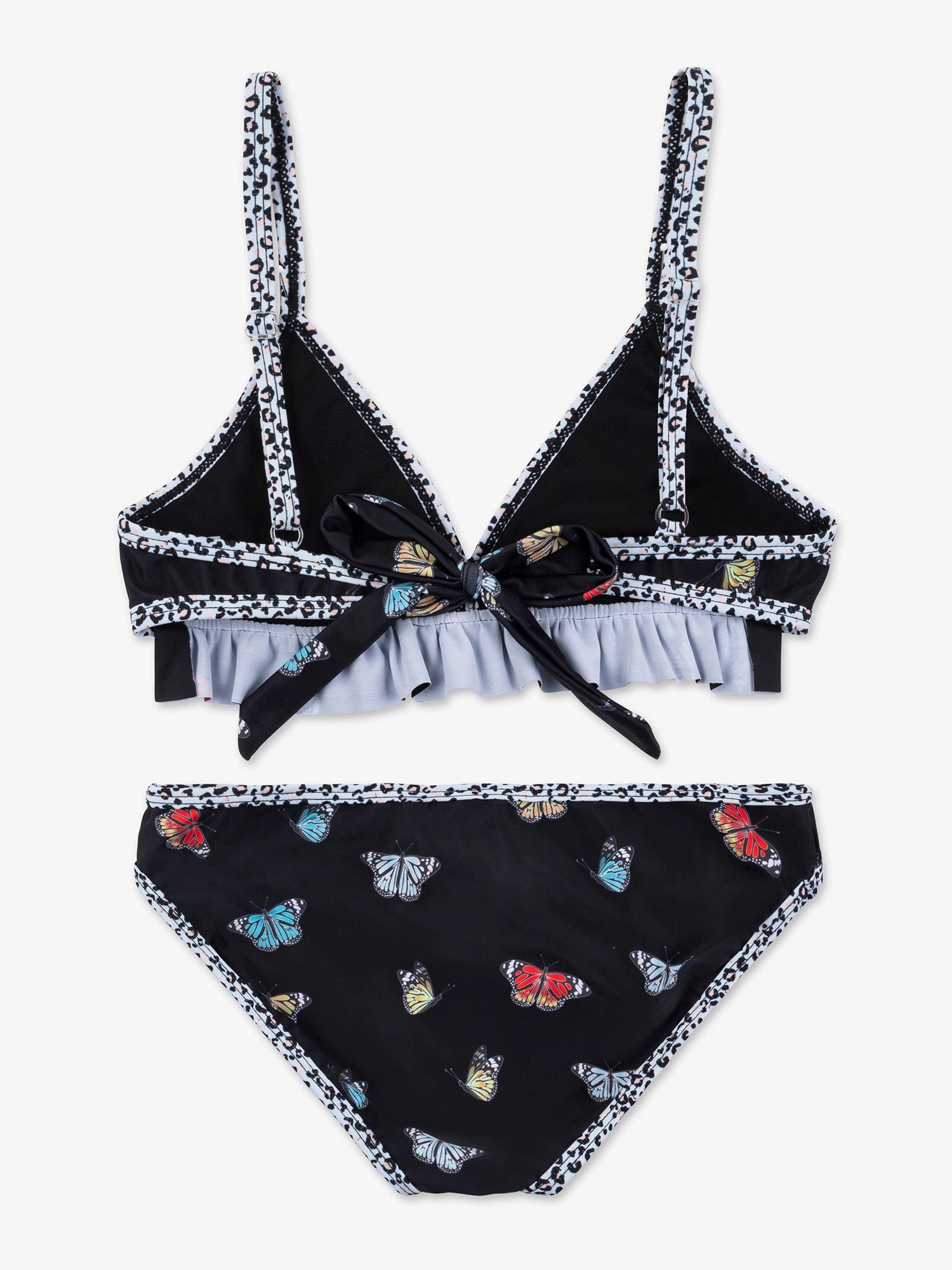Kinsley Ruffle Printed Butterfly Bikini Swimsuit