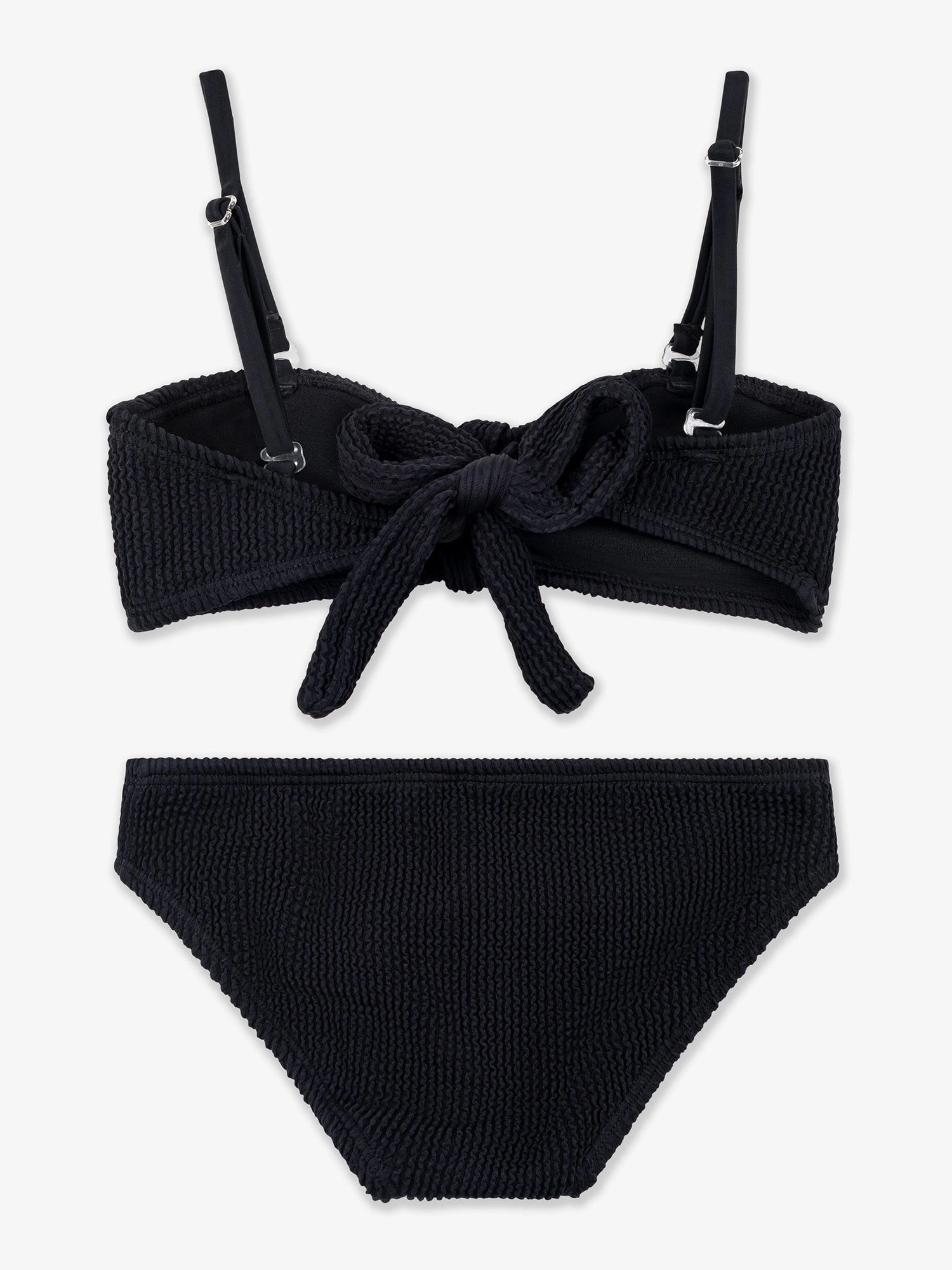 Ladies Crinkle Two Piece Bandeau Bikini Swimsuit