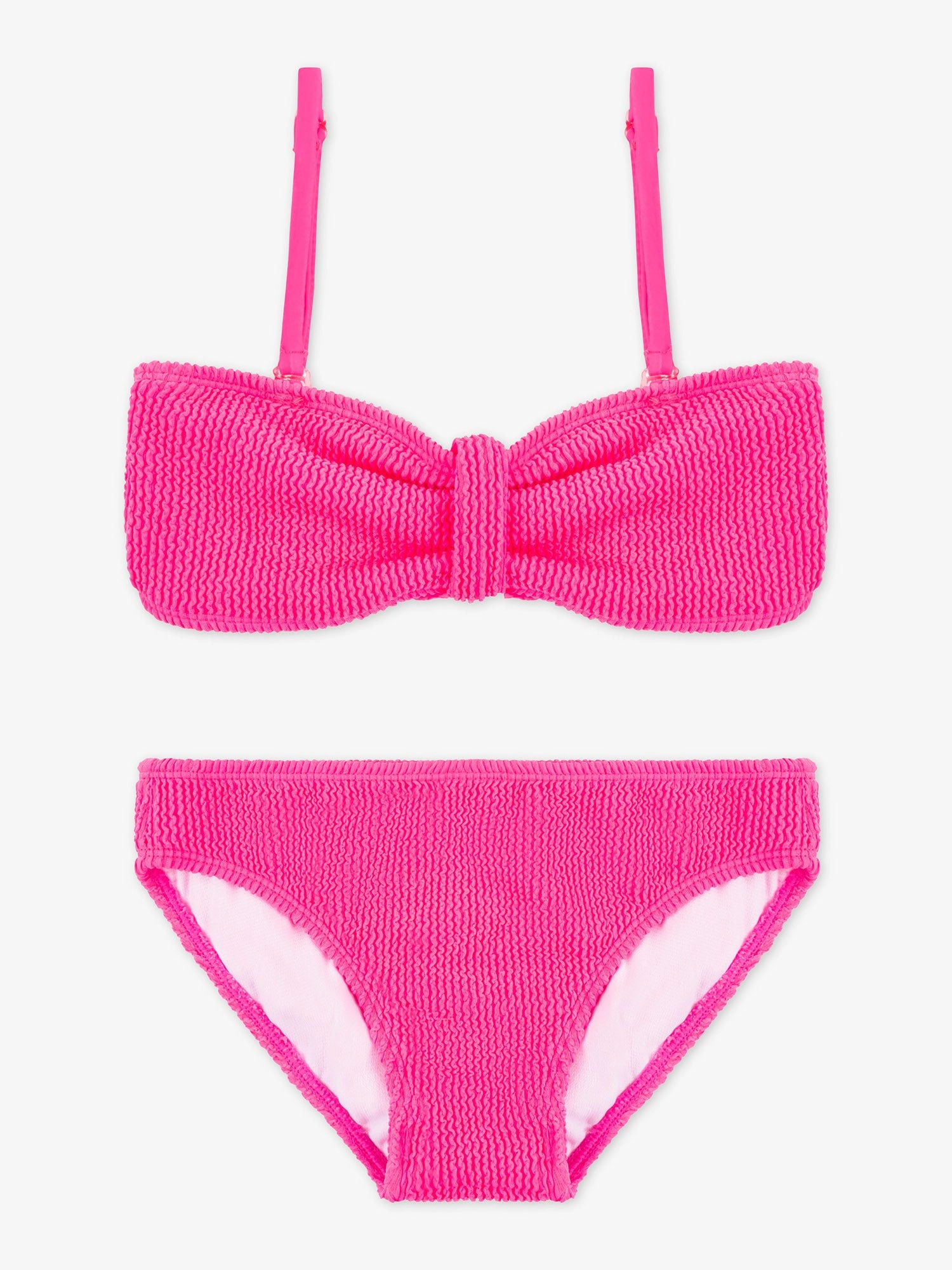 Ladies Crinkle Two Piece Bandeau Bikini Swimsuit