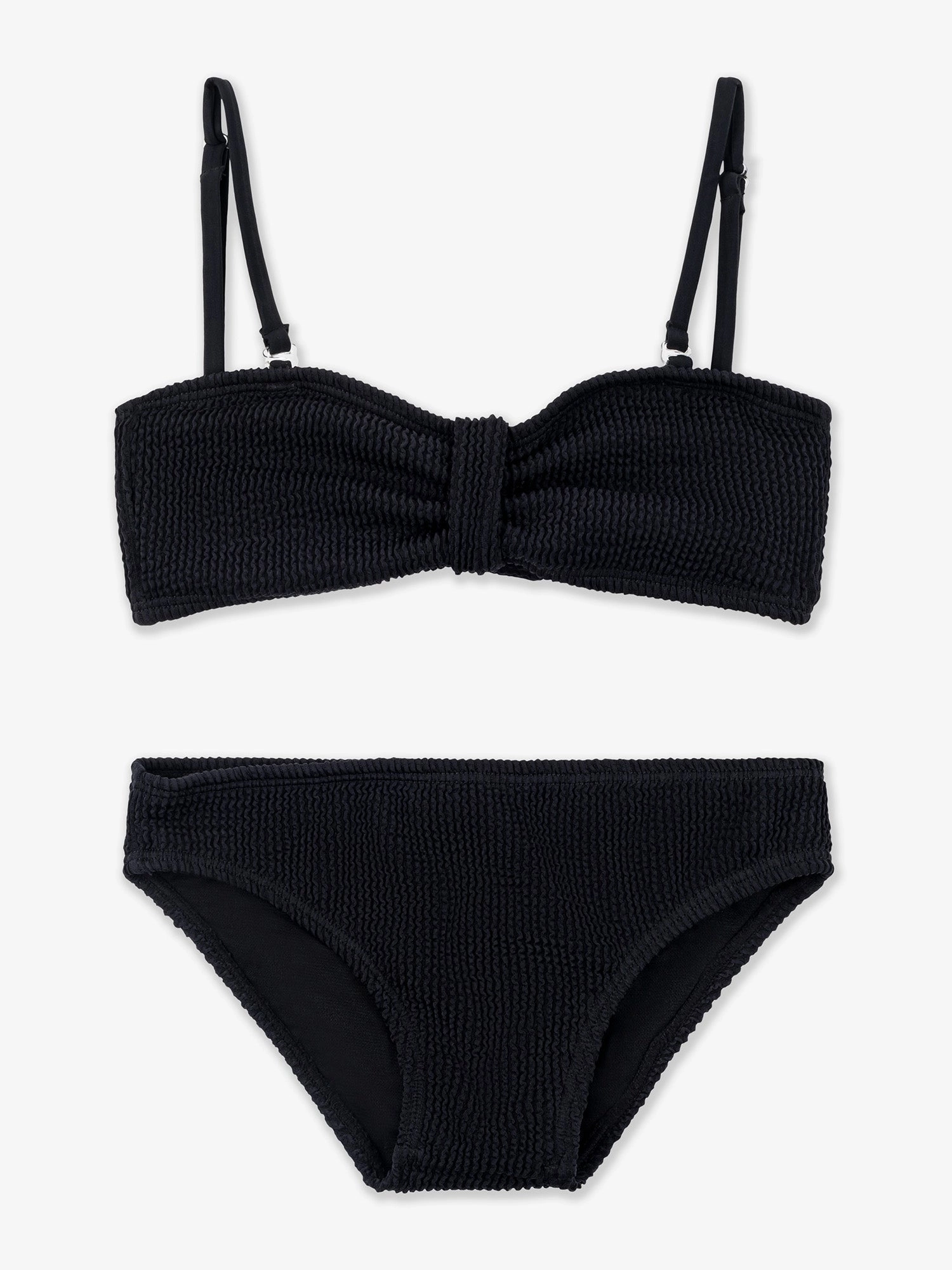Ladies Crinkle Two Piece Bandeau Bikini Swimsuit