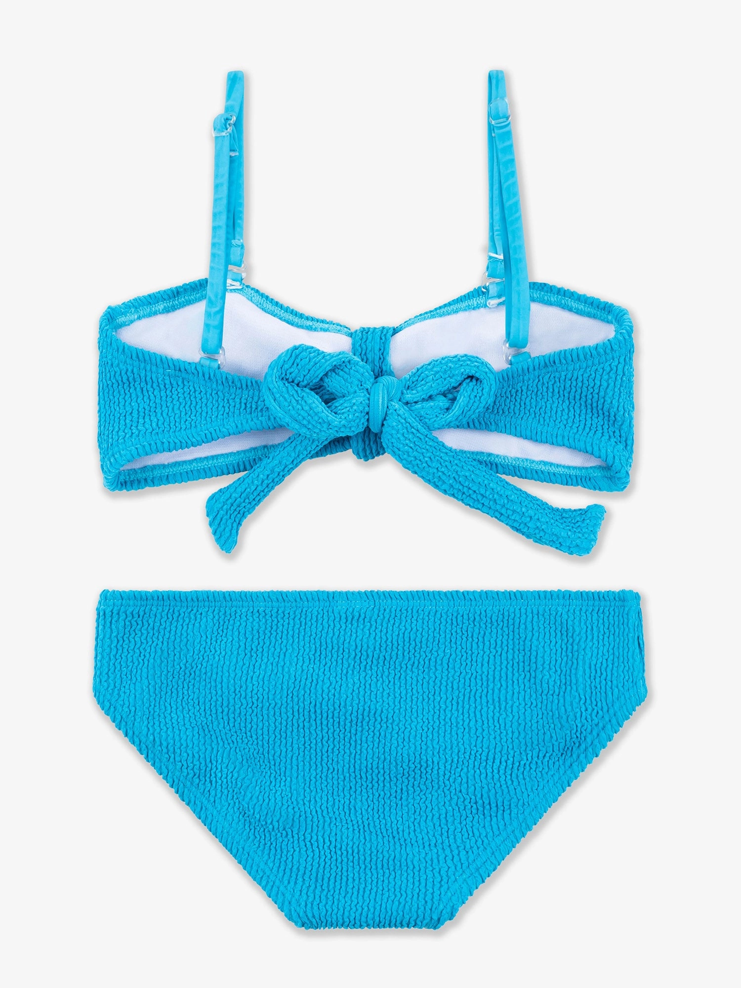 Ladies Crinkle Two Piece Bandeau Bikini Swimsuit