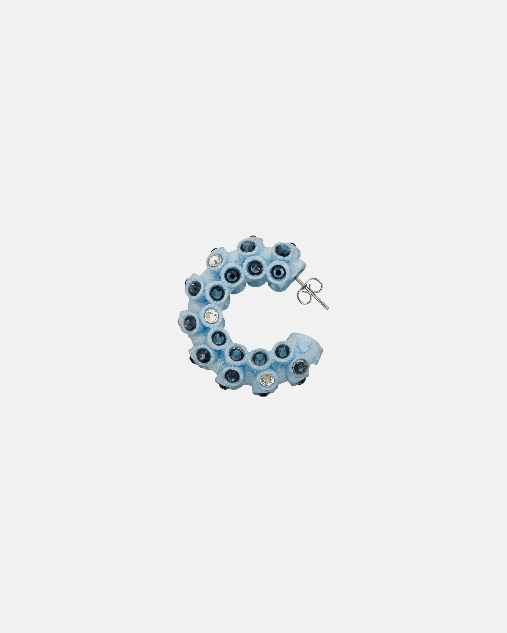 Lit Hoop Earrings Light Blue