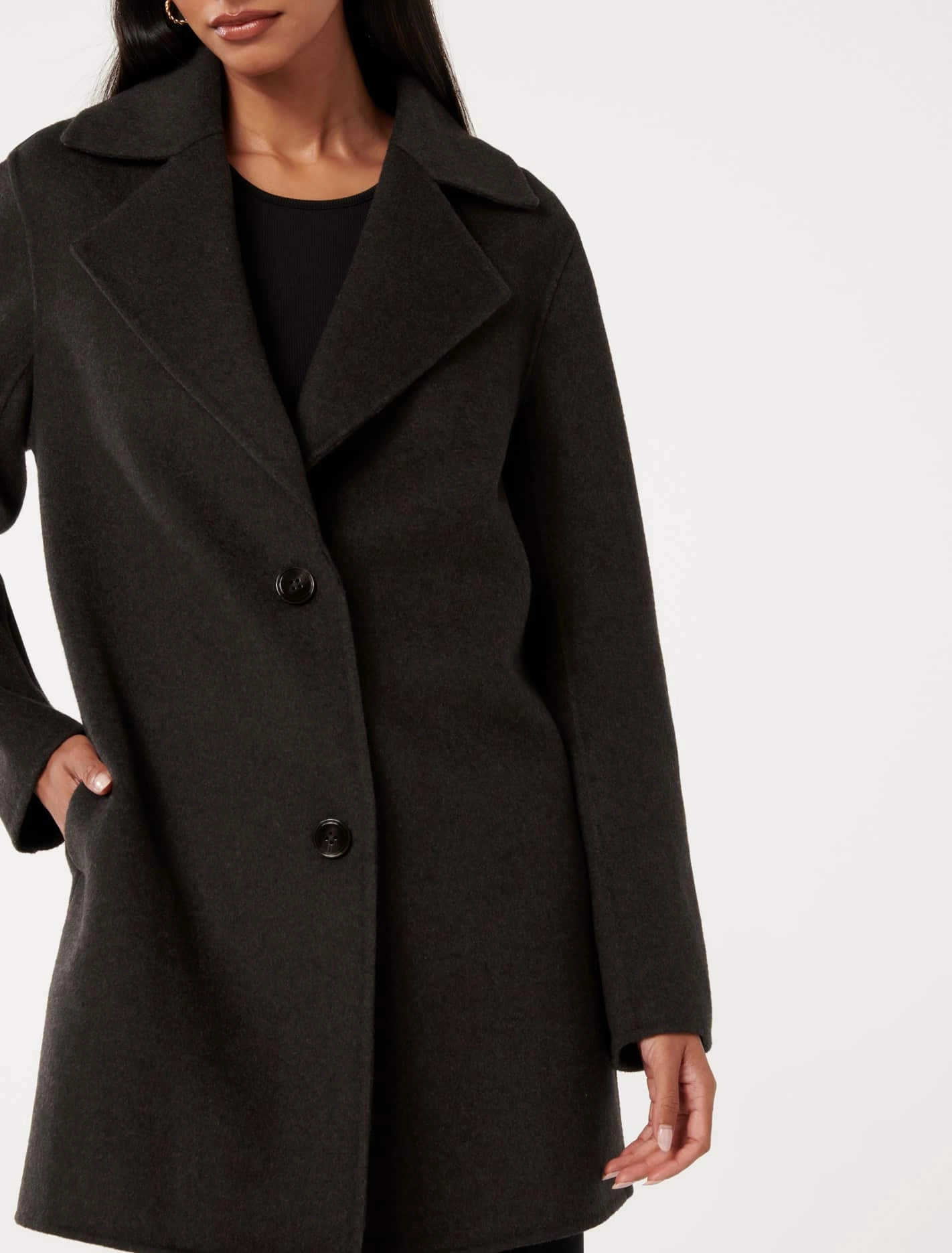 Madi Petite Felled Mid Length Coat