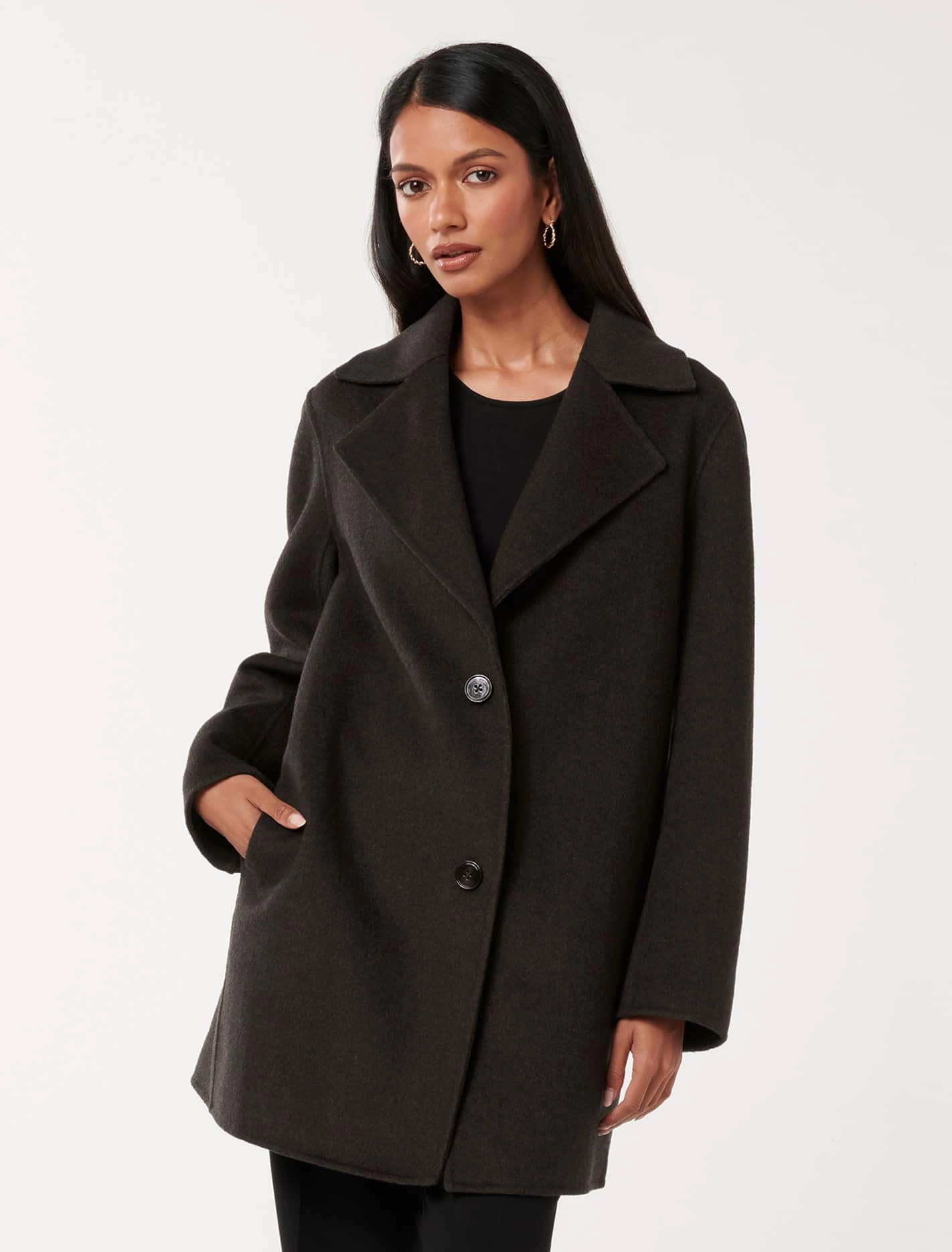 Madi Petite Felled Mid Length Coat