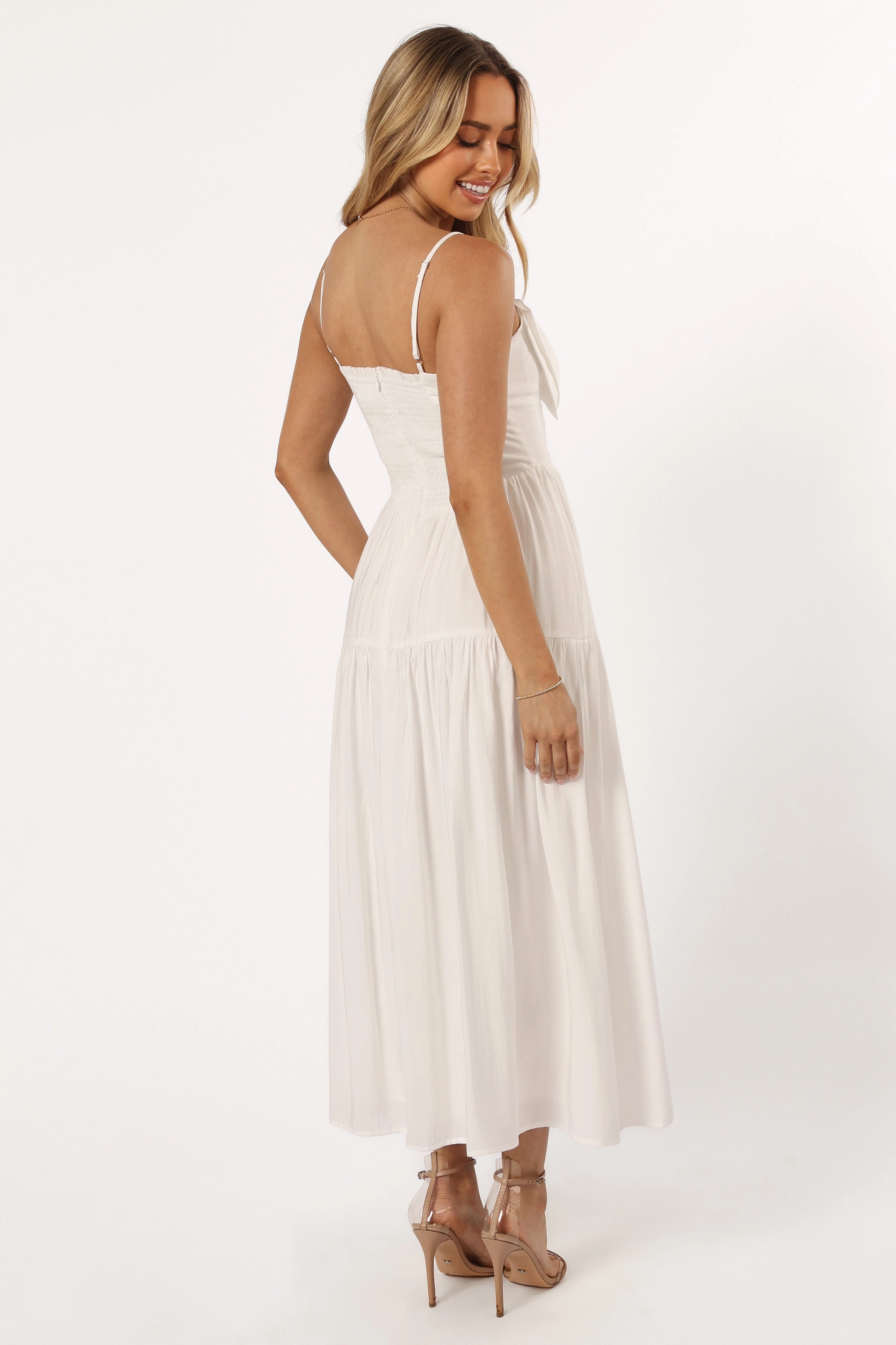 Maeve Midi Bow Dress - Ivory