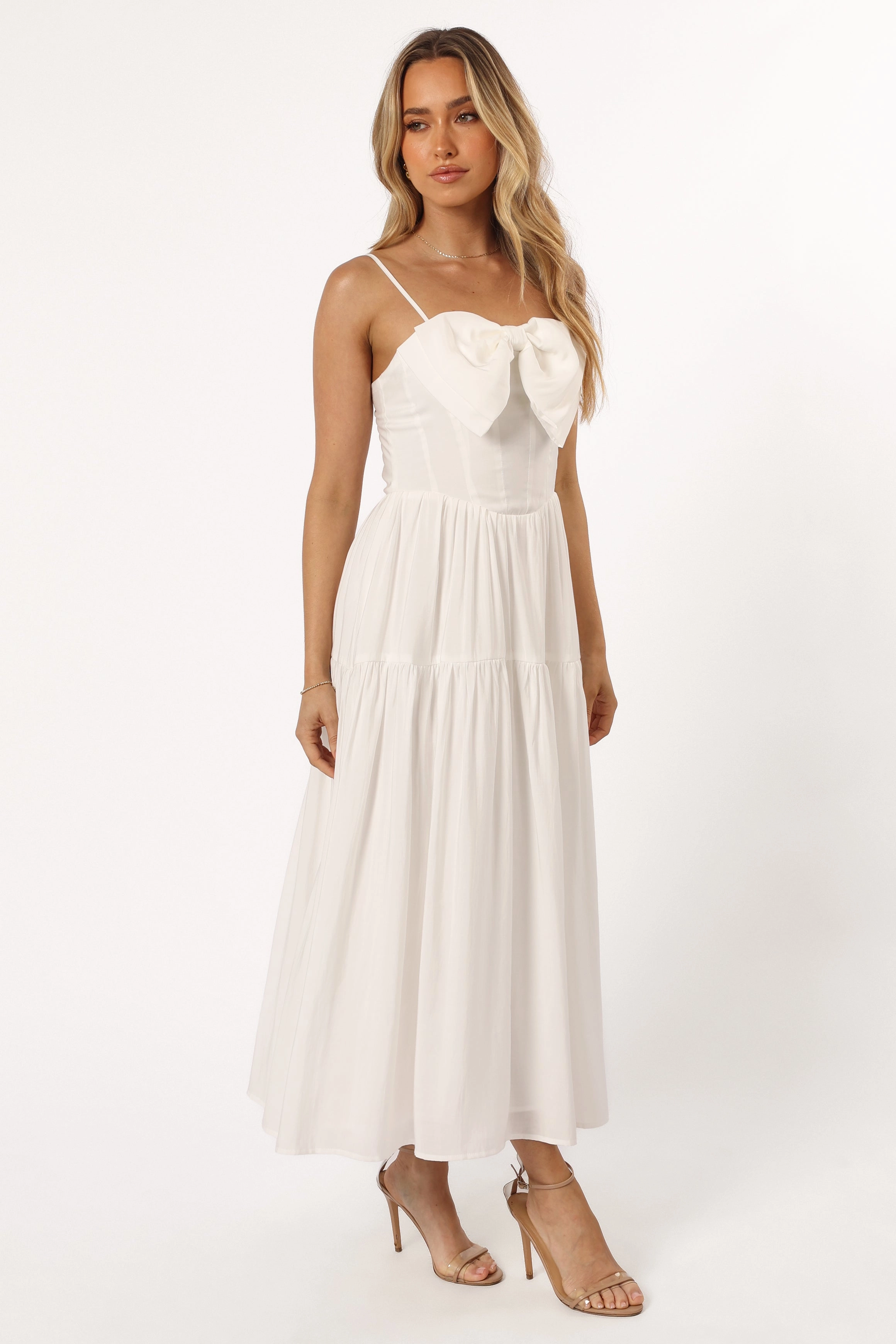 Maeve Midi Bow Dress - Ivory