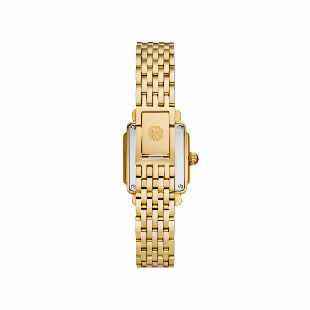 Michele Deco Madison Mini Diamond 18k Gold-Plated Watch