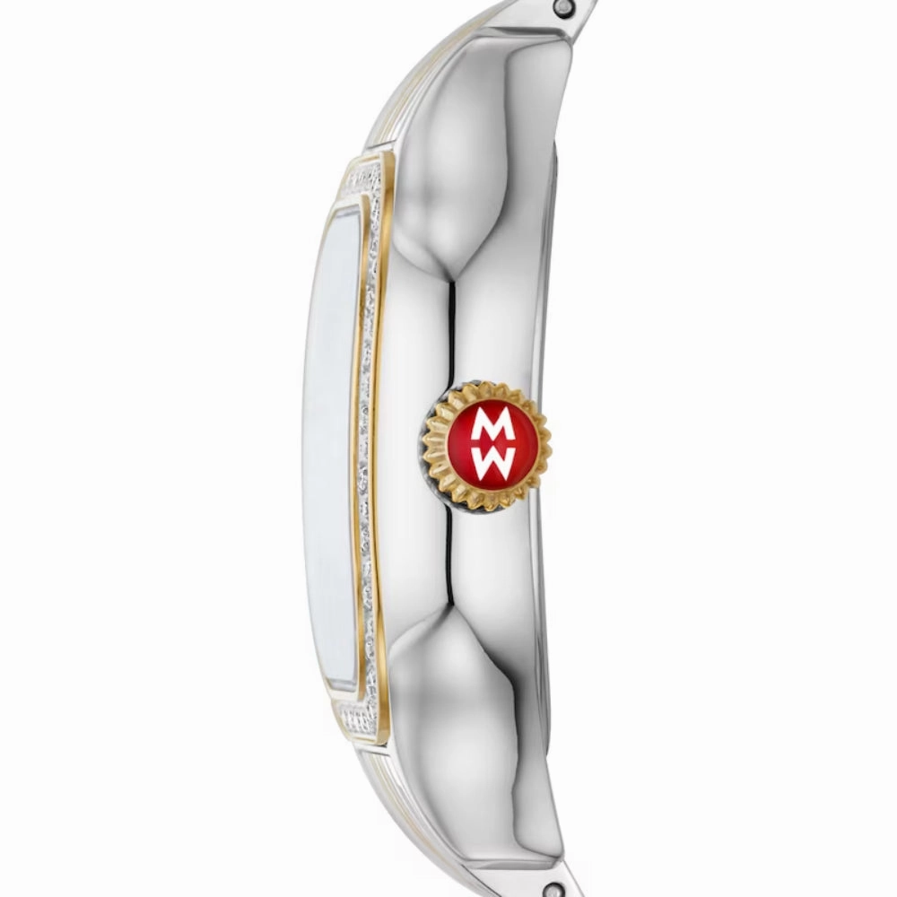 Michele Meggie Two-Tone Diamond Stainless Steel Watch