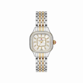 Michele Meggie Two-Tone Diamond Stainless Steel Watch