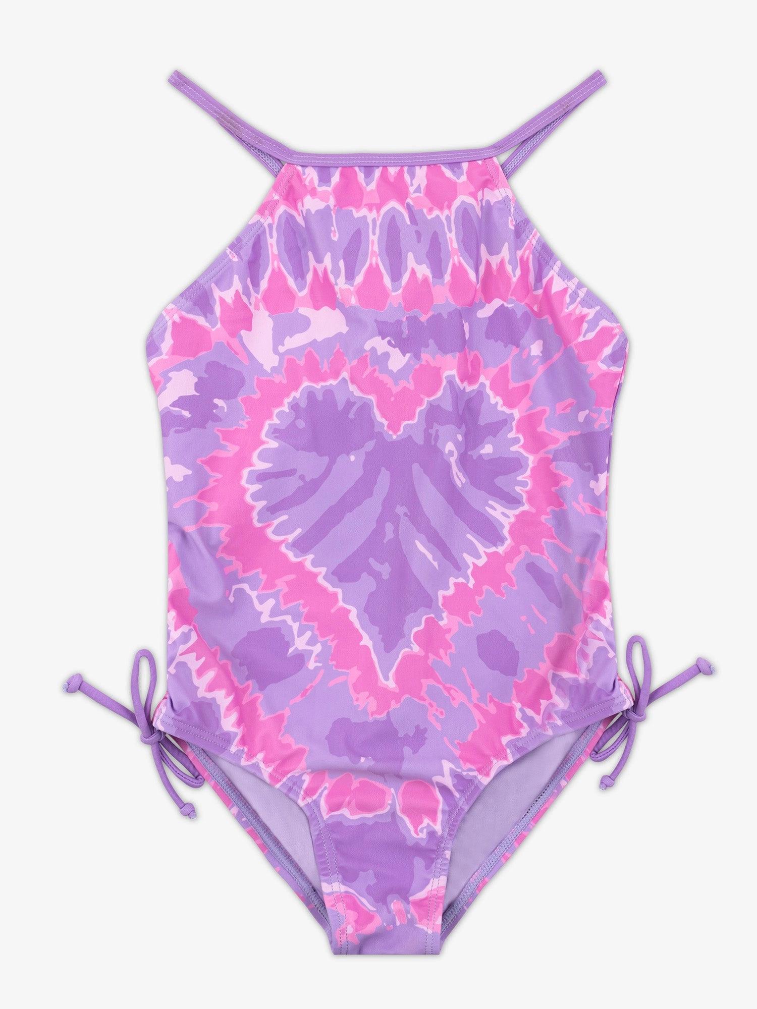 Naveah Heart Tie Dye Printed One Piece Swimsuit