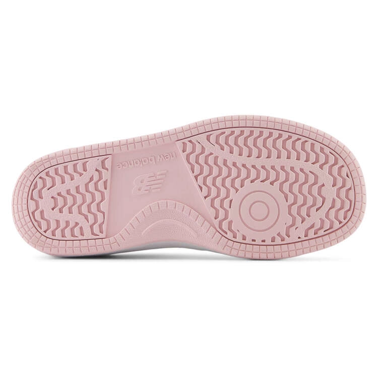 NEW BALANCE KID'S GRADE SCHOOL BB80 WHITE/PINK SNEAKER SHOES