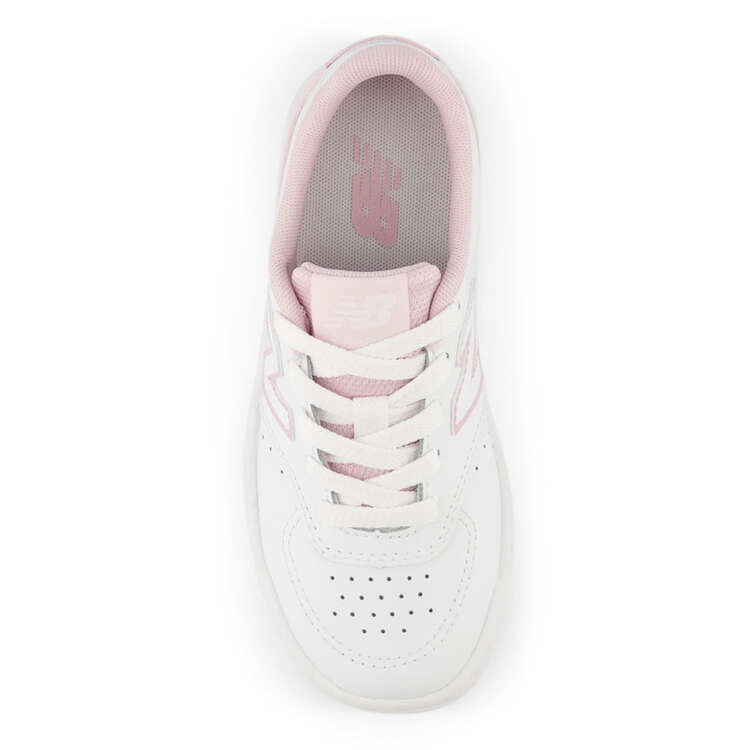 NEW BALANCE KID'S GRADE SCHOOL BB80 WHITE/PINK SNEAKER SHOES