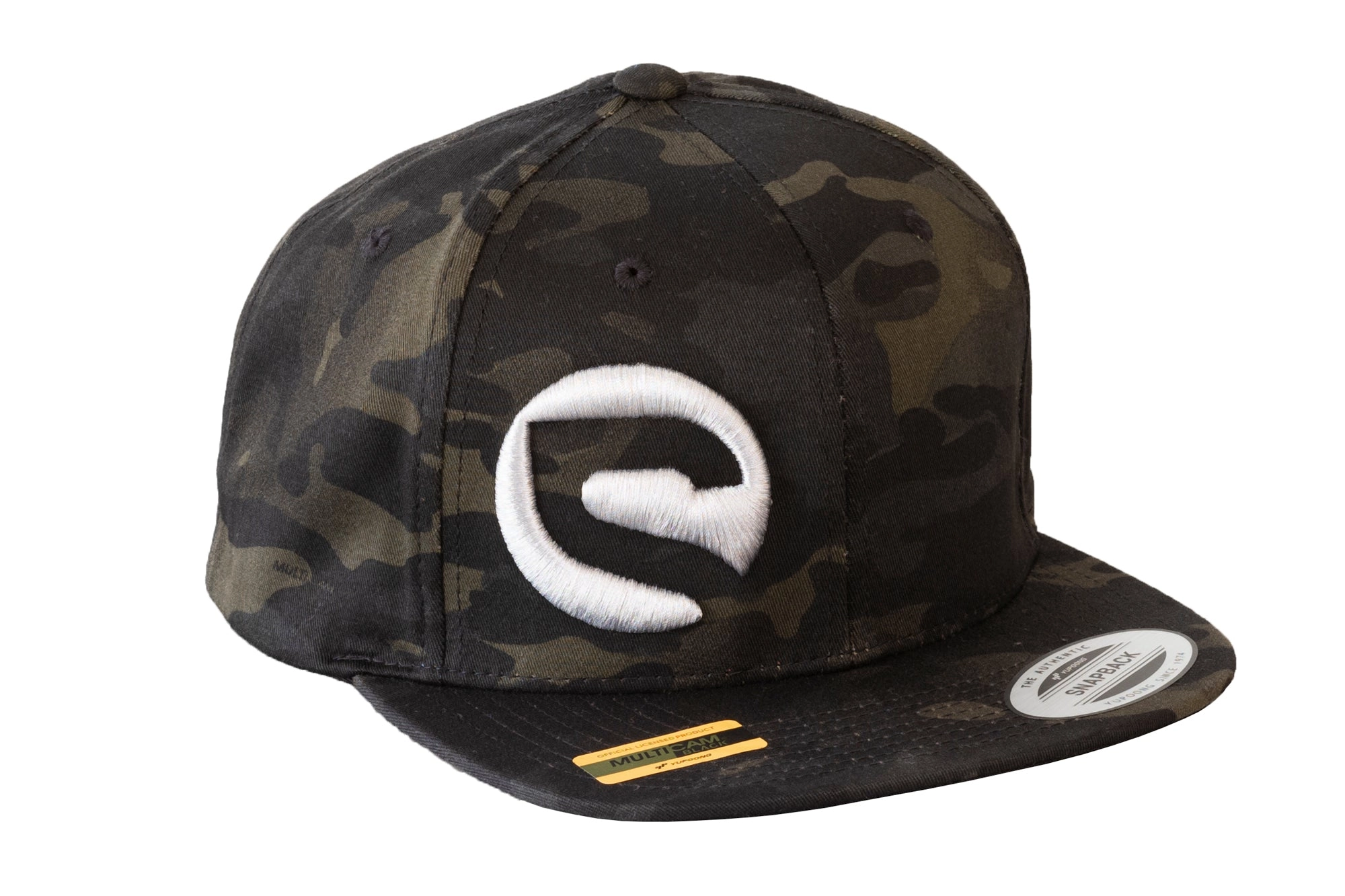 Premium Classic Snapback Hat - Black Camo