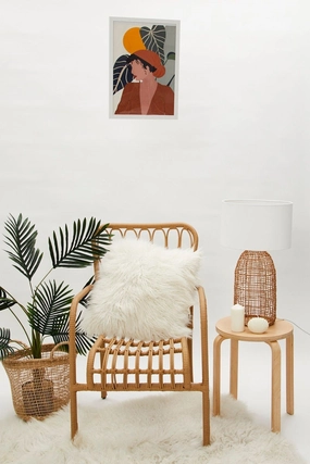 Print Girl And Palm Illustration Print A3 30Cm X 40Cm