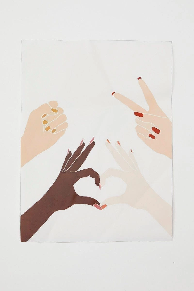 Print Heart Hands Illustration Print A3