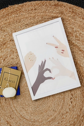 Print Heart Hands Illustration Print A3