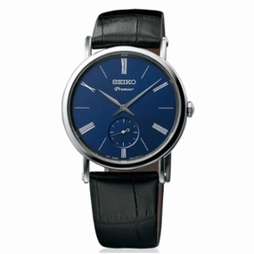 Seiko SRK037P1 Black Dial Leather Strap Series 5 Men's Automatic Watch
