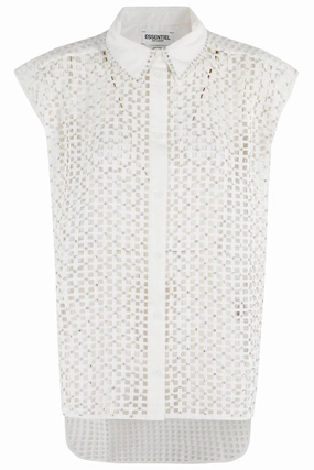 Sheer Mesh Harness Top With All-Over Sequins