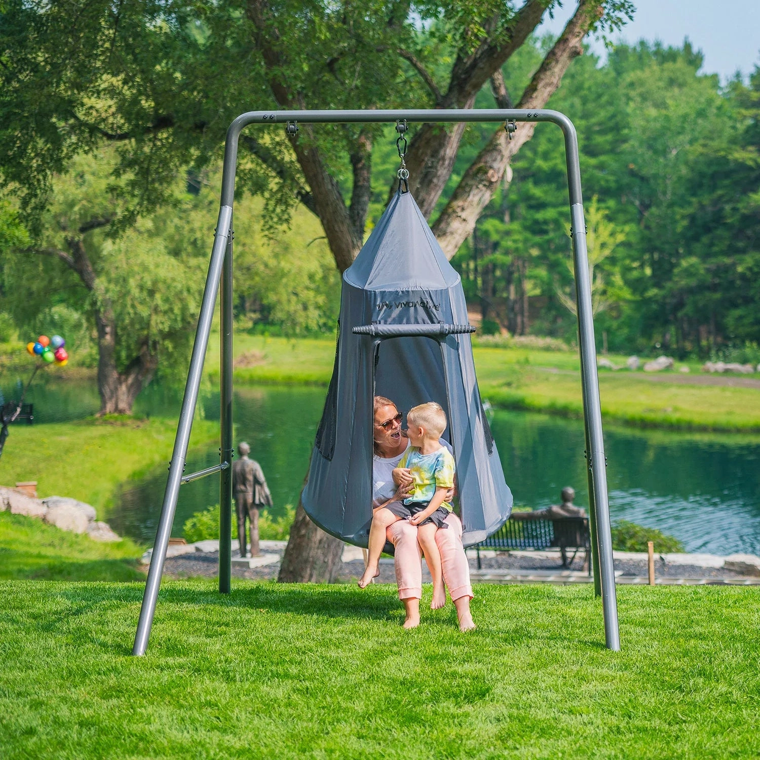 Single Swing Set With Tent Swing
